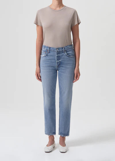 Agolde Kye Mid Rise Straight Jeans