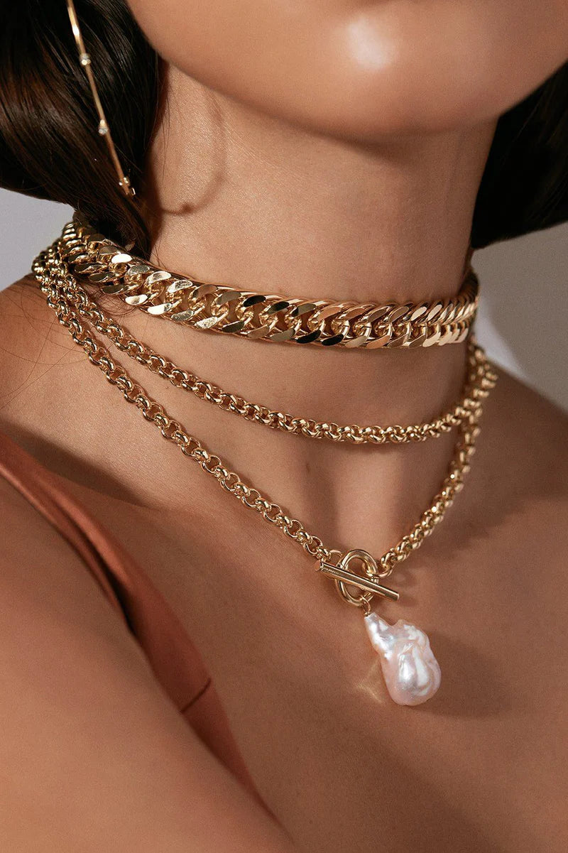 Eklexic Arya Necklace Gold 16"