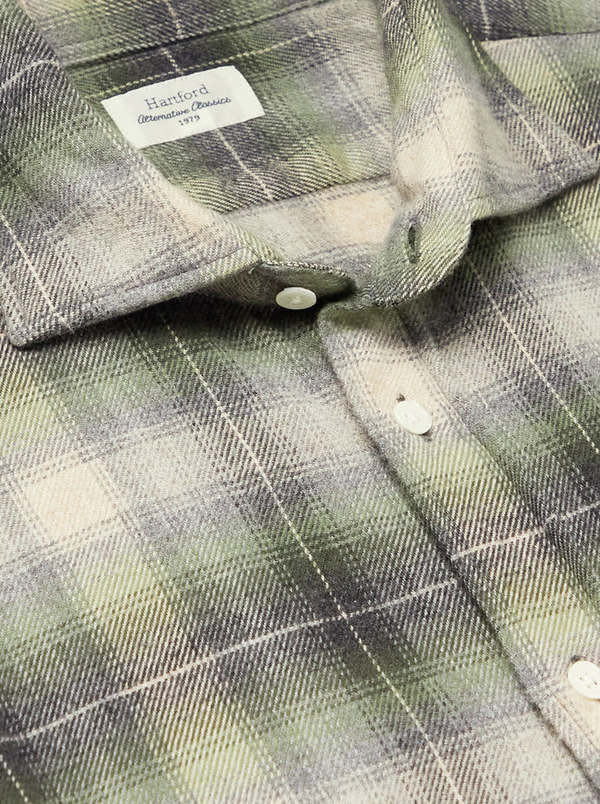 Hartford Paul Green Flannel With Natural