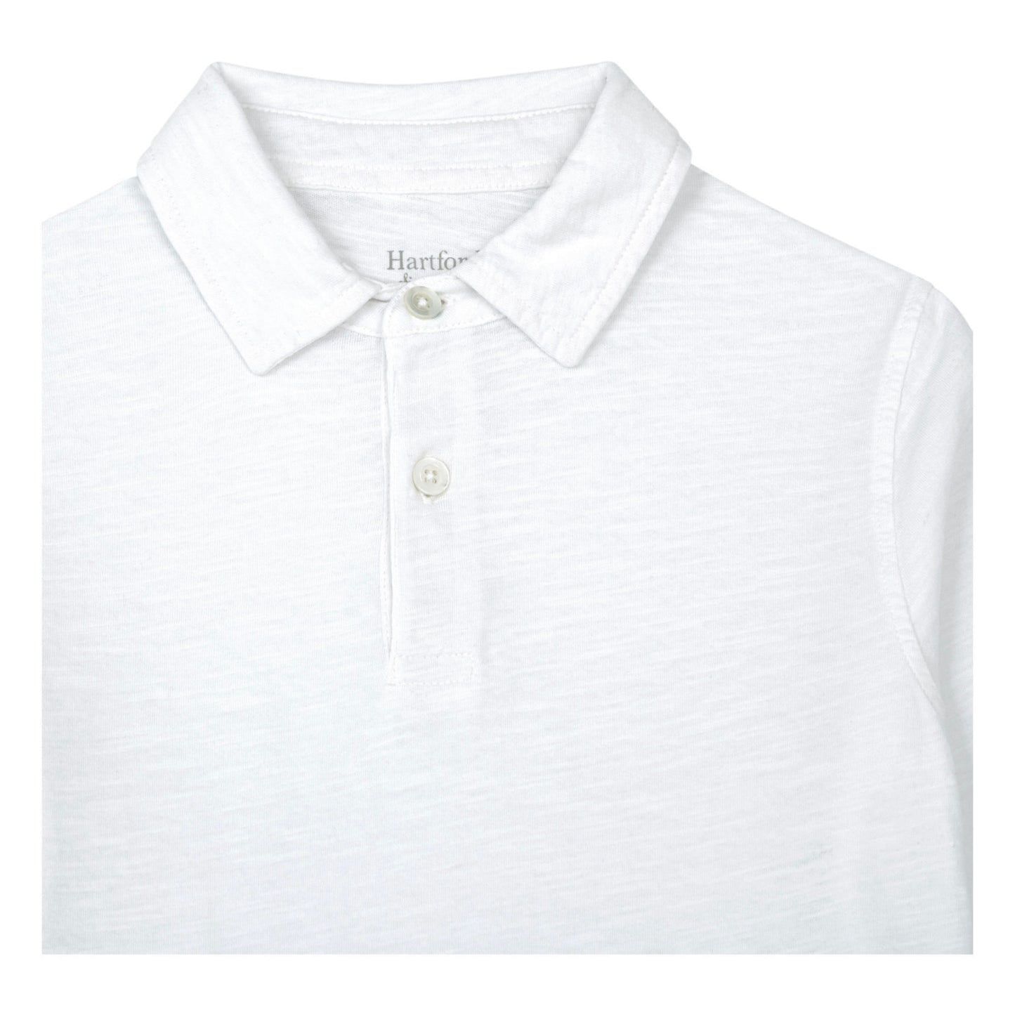 Hartford White Long Sleeve Polo