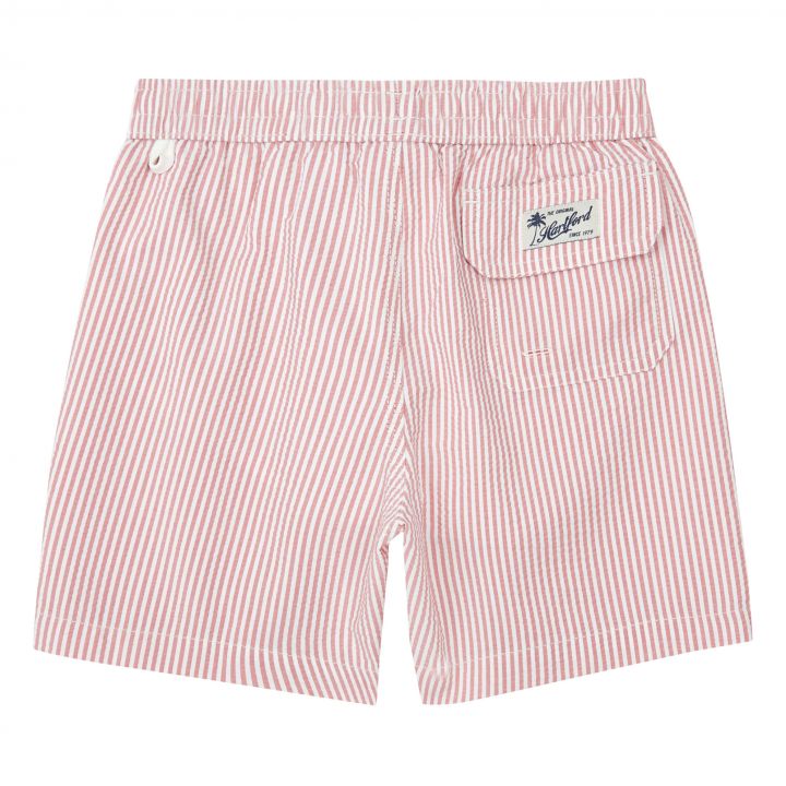 Hartford Red Seersucker with Stripe Swim