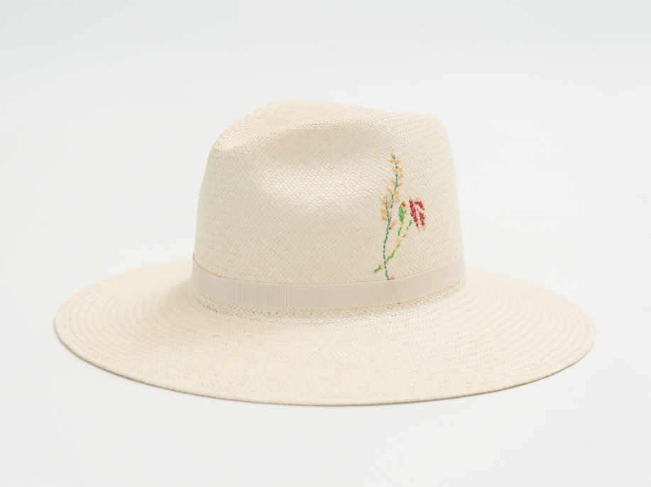 Freya Wheat/Poppy Cross Stitch Hat