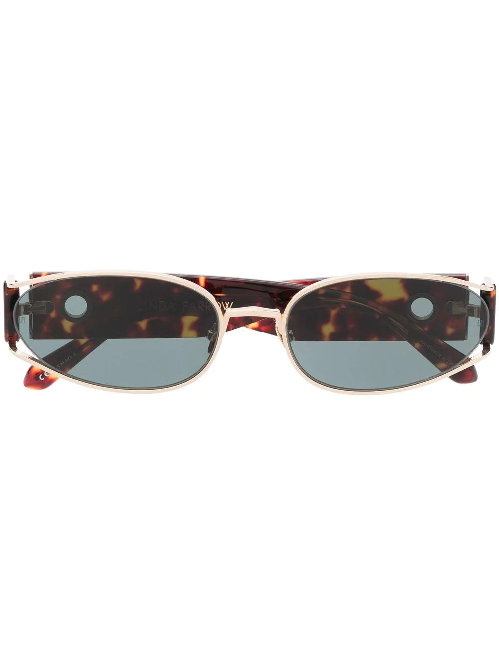 Linda Farrow Shelby Sunglasses in Tortoise