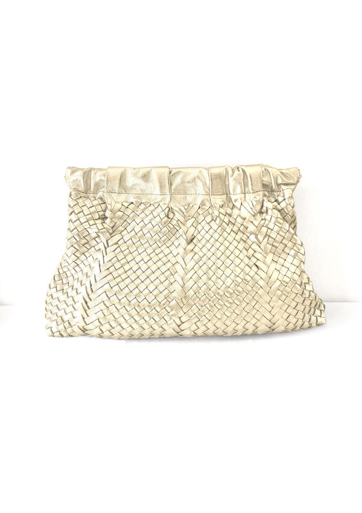 Big gold clearance clutch bag