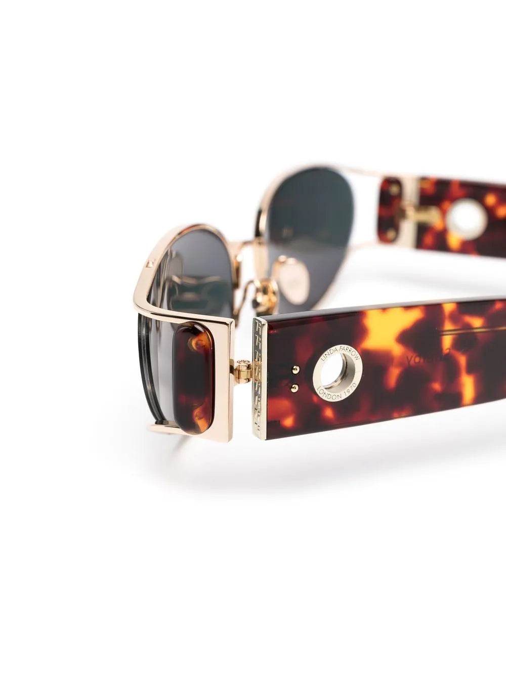 Linda Farrow Shelby Sunglasses in Tortoise