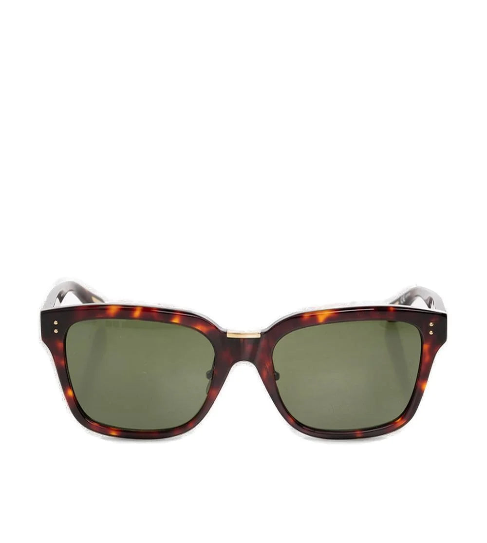Linda Farrow Desiree Sunglasses in Tortoise