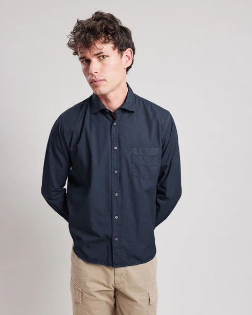 Hartford Paul Button Up in Deep Blue