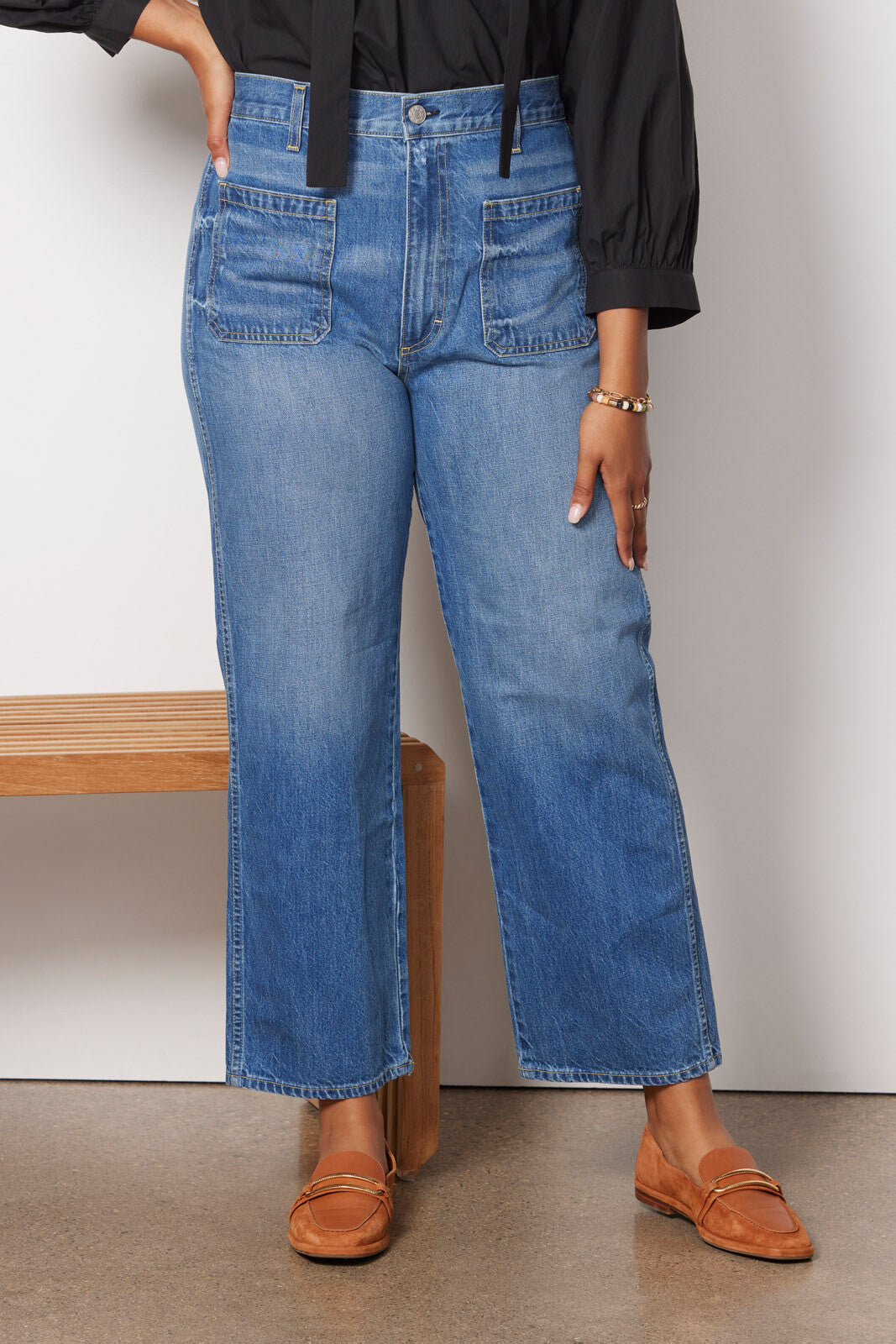 Amo Patch Pocket Jeans In Delight