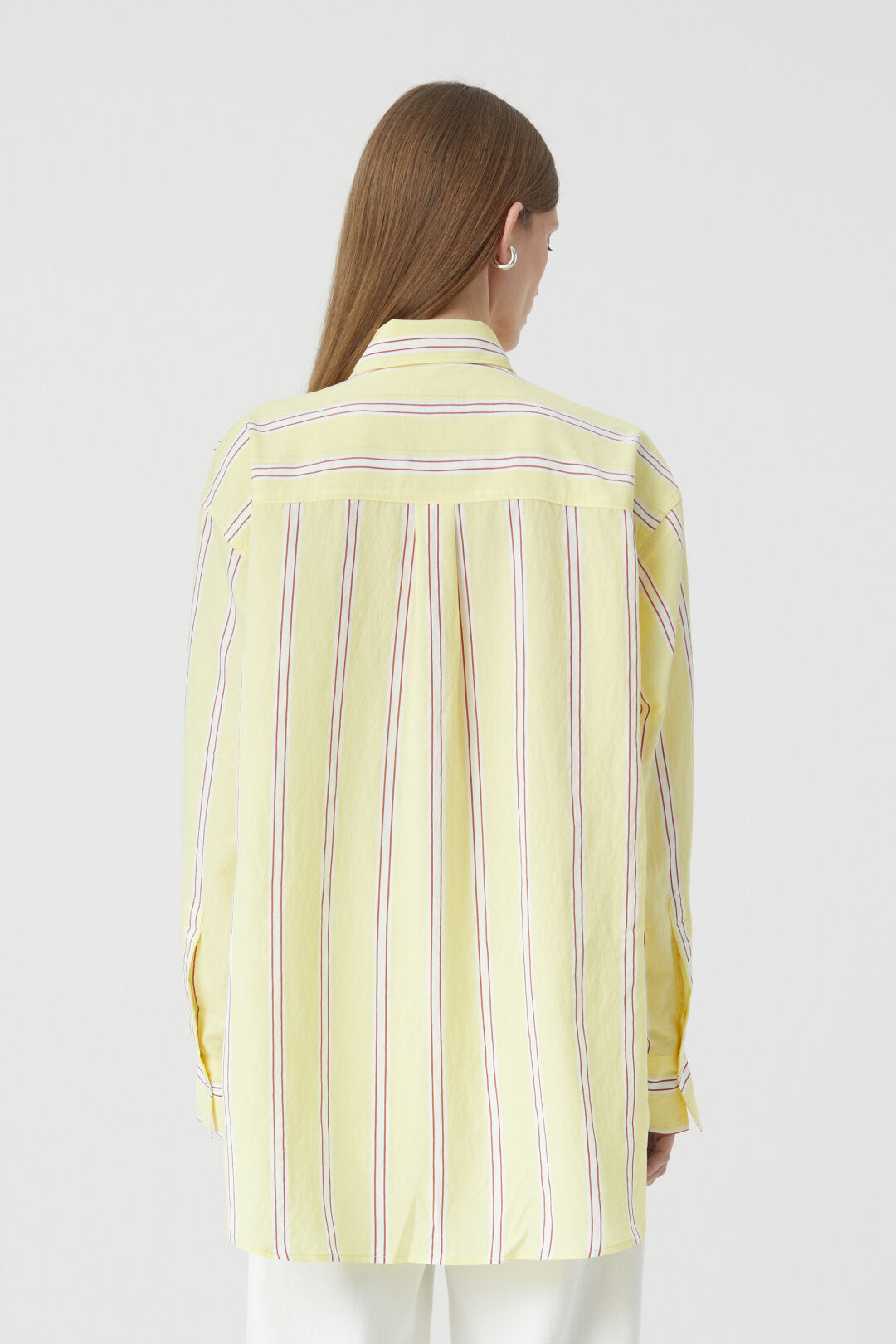Closed Yellow Stripped Button Down