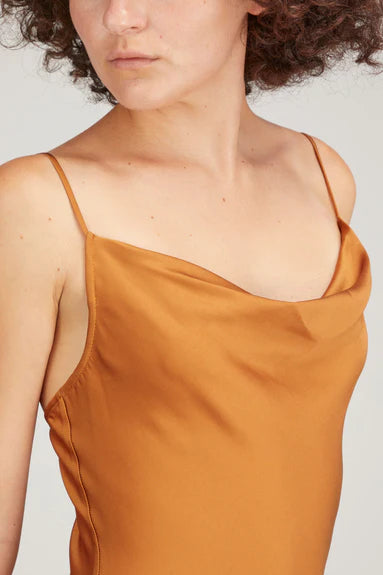Jonathan Simkhai Nellie Slip Dress In Copper