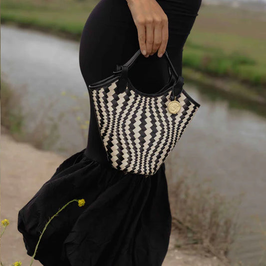 Freya Flow Mini Crossbody in Black/Ivory