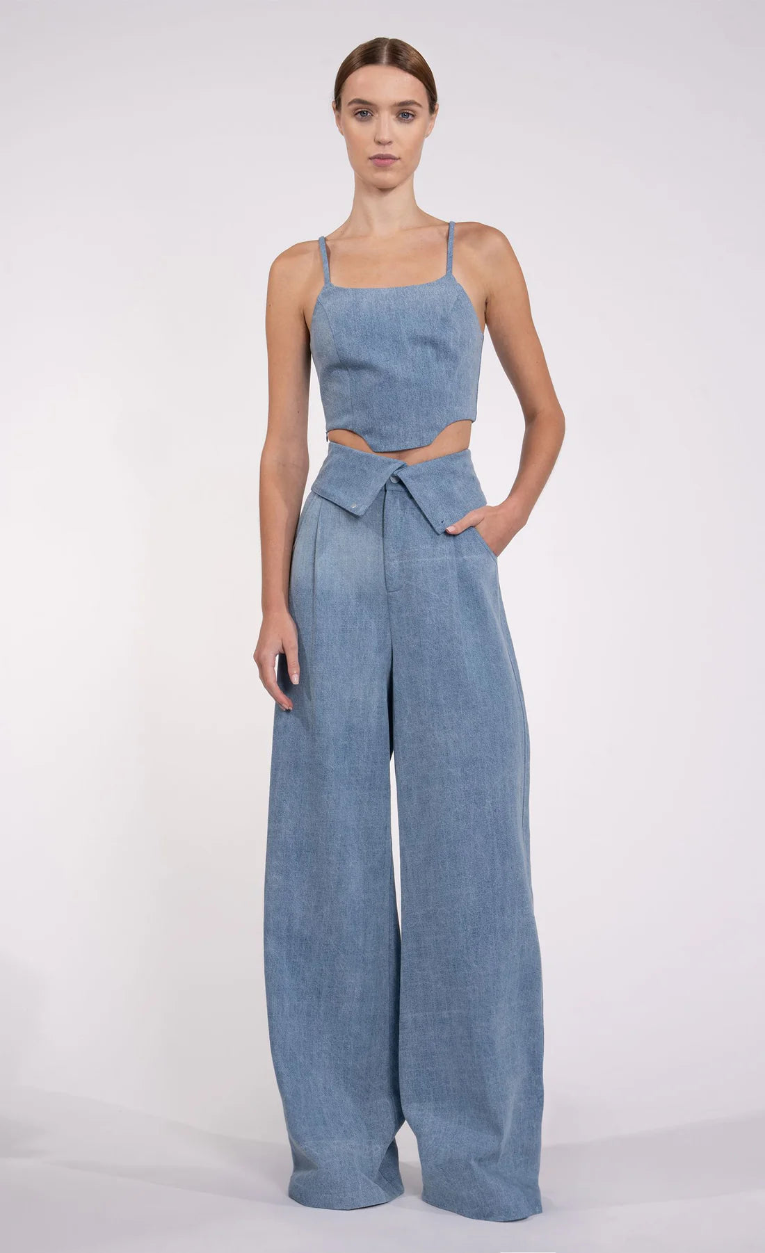 Nonchalant Bea Denim Crop Top