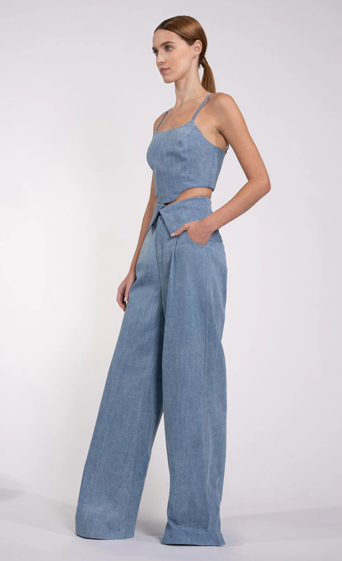 Nonchalant Bea Denim Crop Top