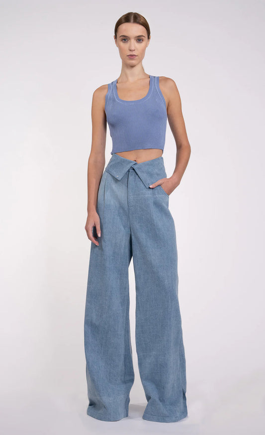 Nonchalant Eve Crop Top in Blue