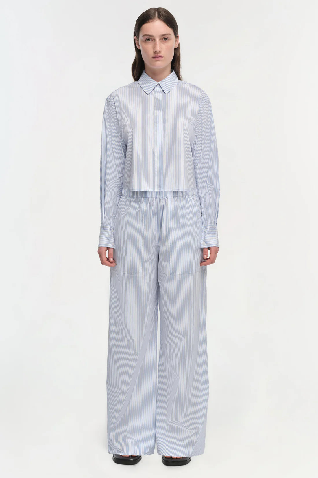 Jonathan Simkhai Arden Pull On Pant Classic Blue Stripe