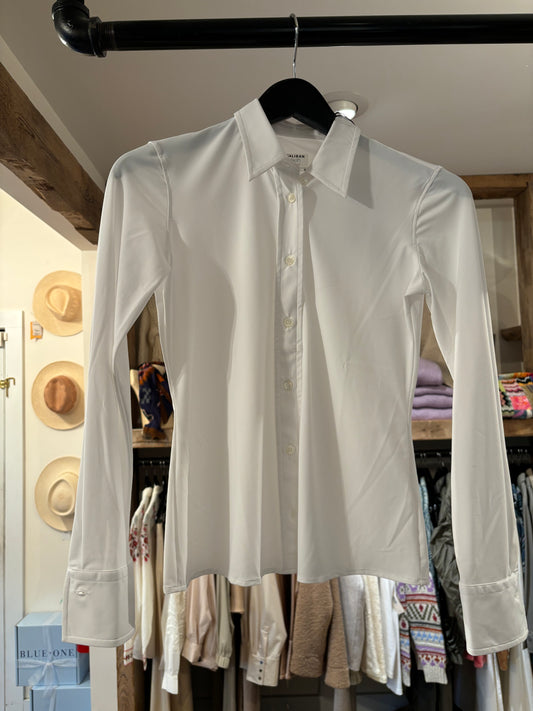 Caliban Blouse White Button Down