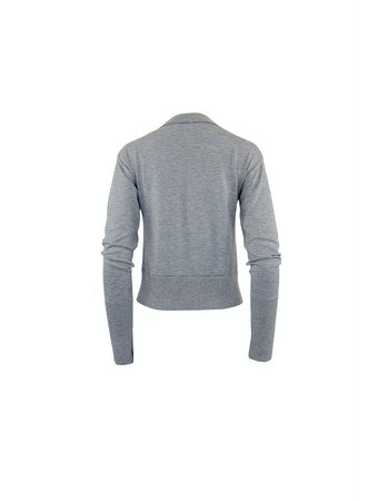 Theo Pallas Collared Sweater Gray