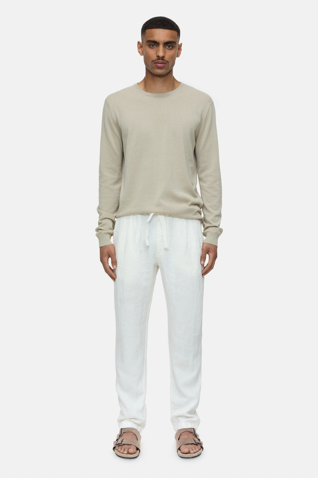 Closed Virgo Tapered Linen Pant Ivory