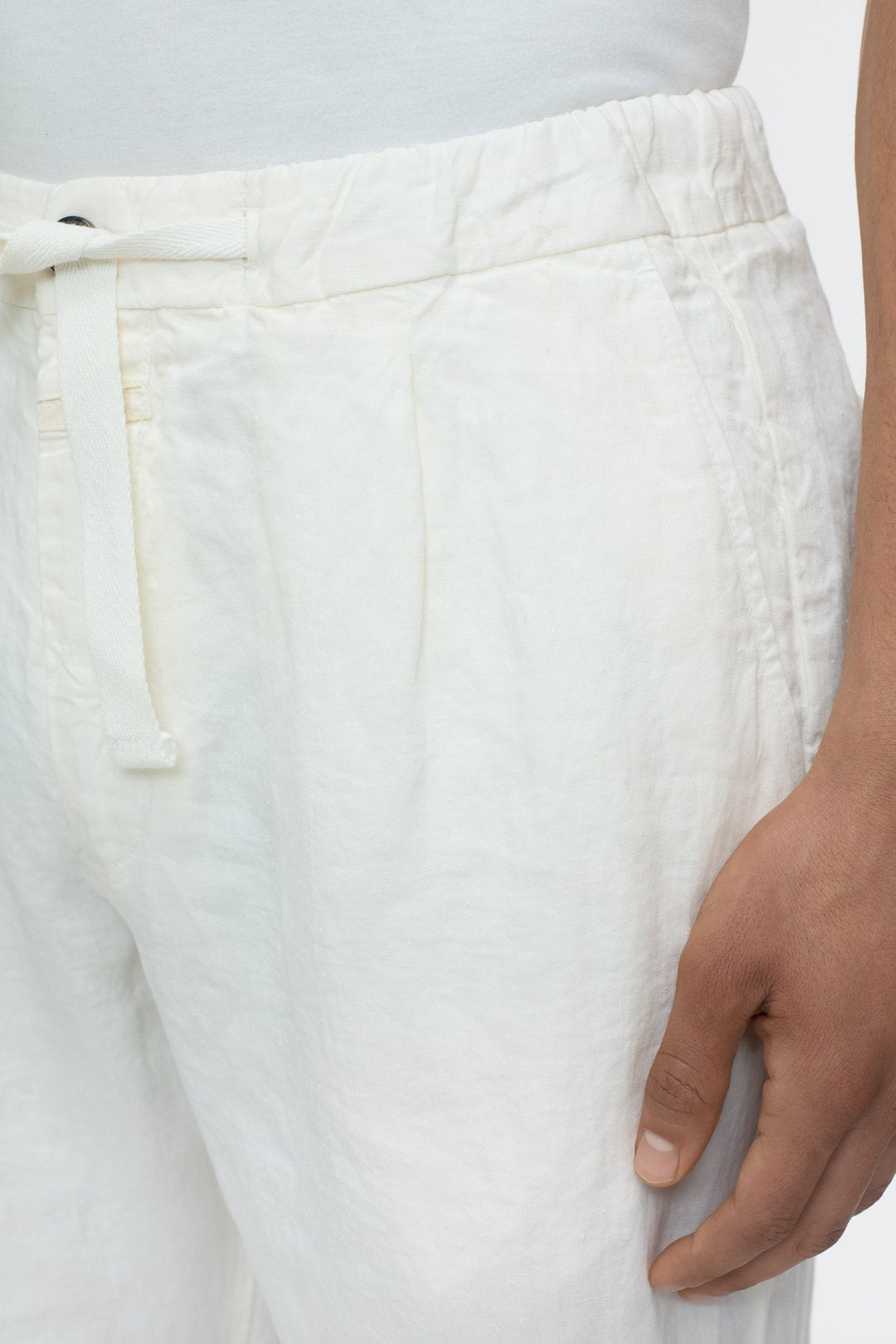 Closed Virgo Tapered Linen Pant Ivory