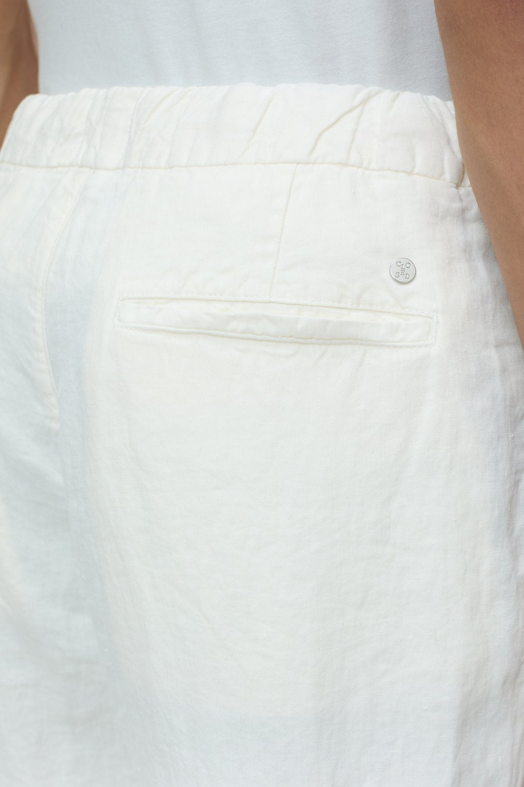 Closed Virgo Tapered Linen Pant Ivory