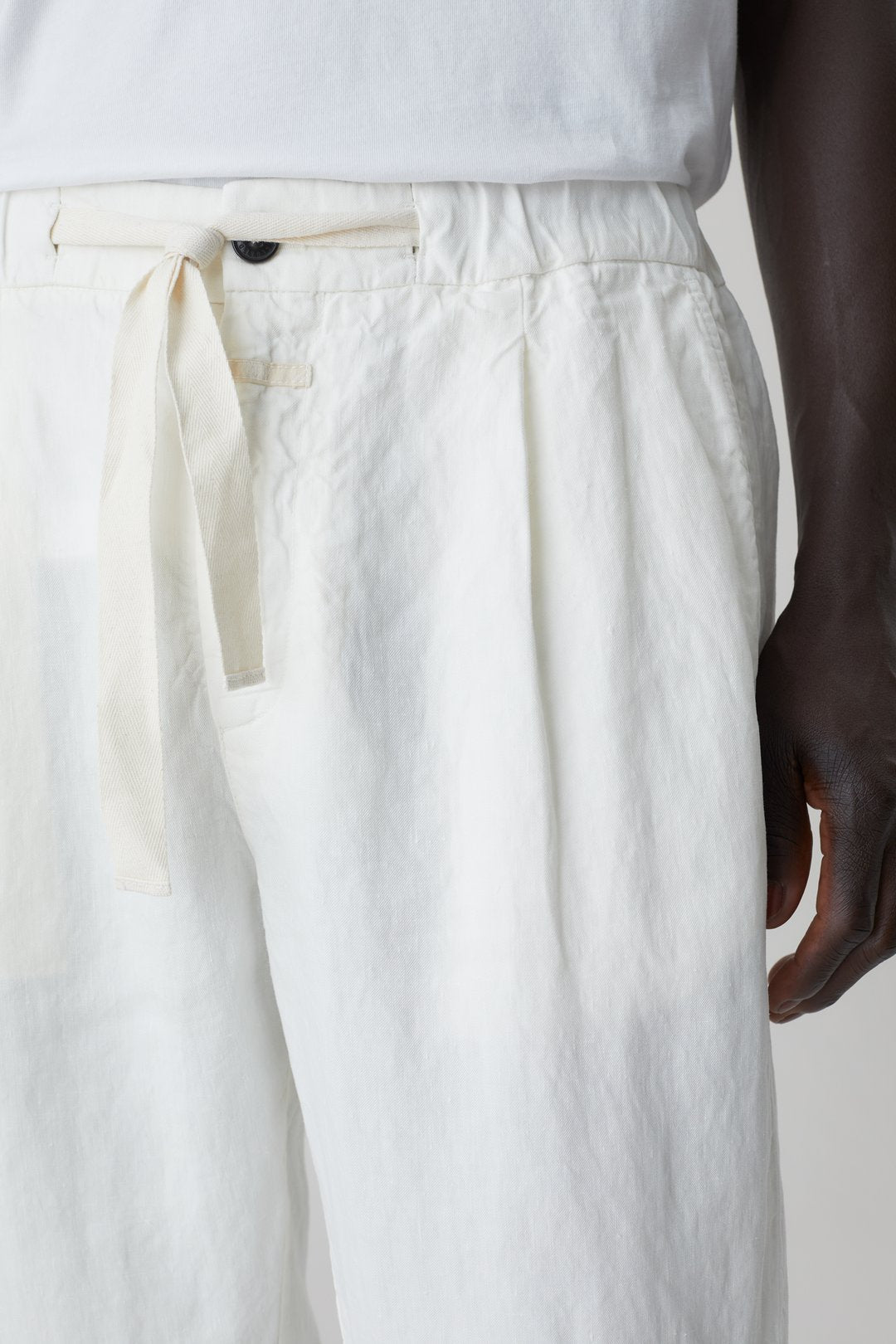 Closed Virgo Tapered Linen Pant Ivory