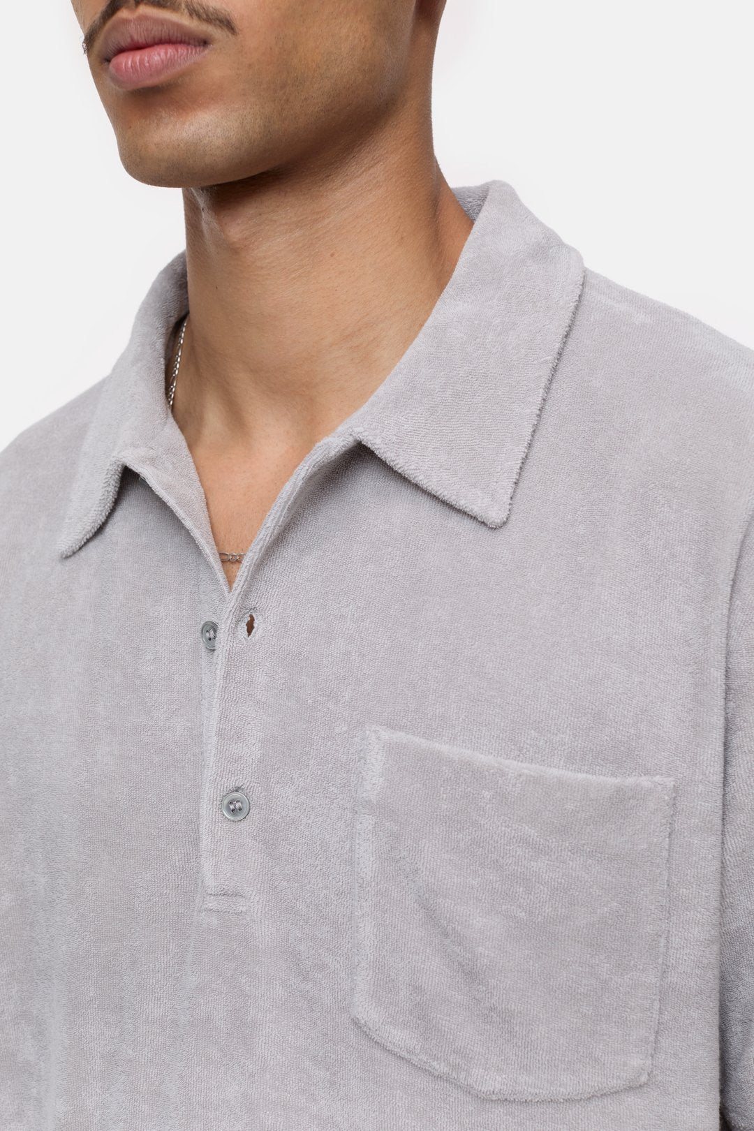 Closed Terry Cloth Polo Chalk Gray