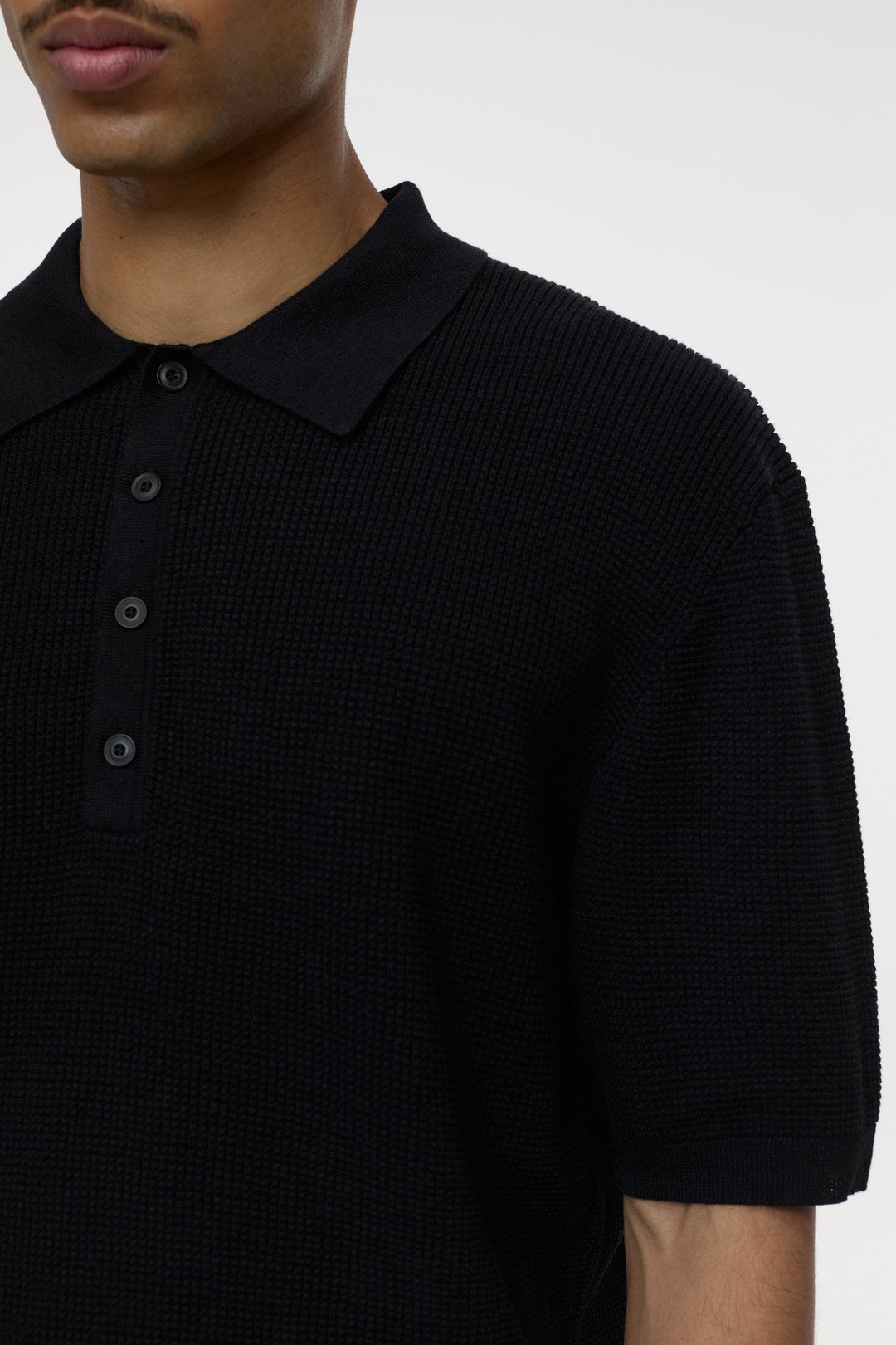 Closed Black Knit Polo