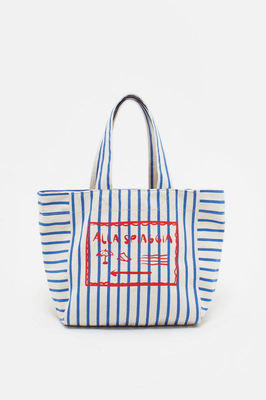 Closed Striped Tote Bag