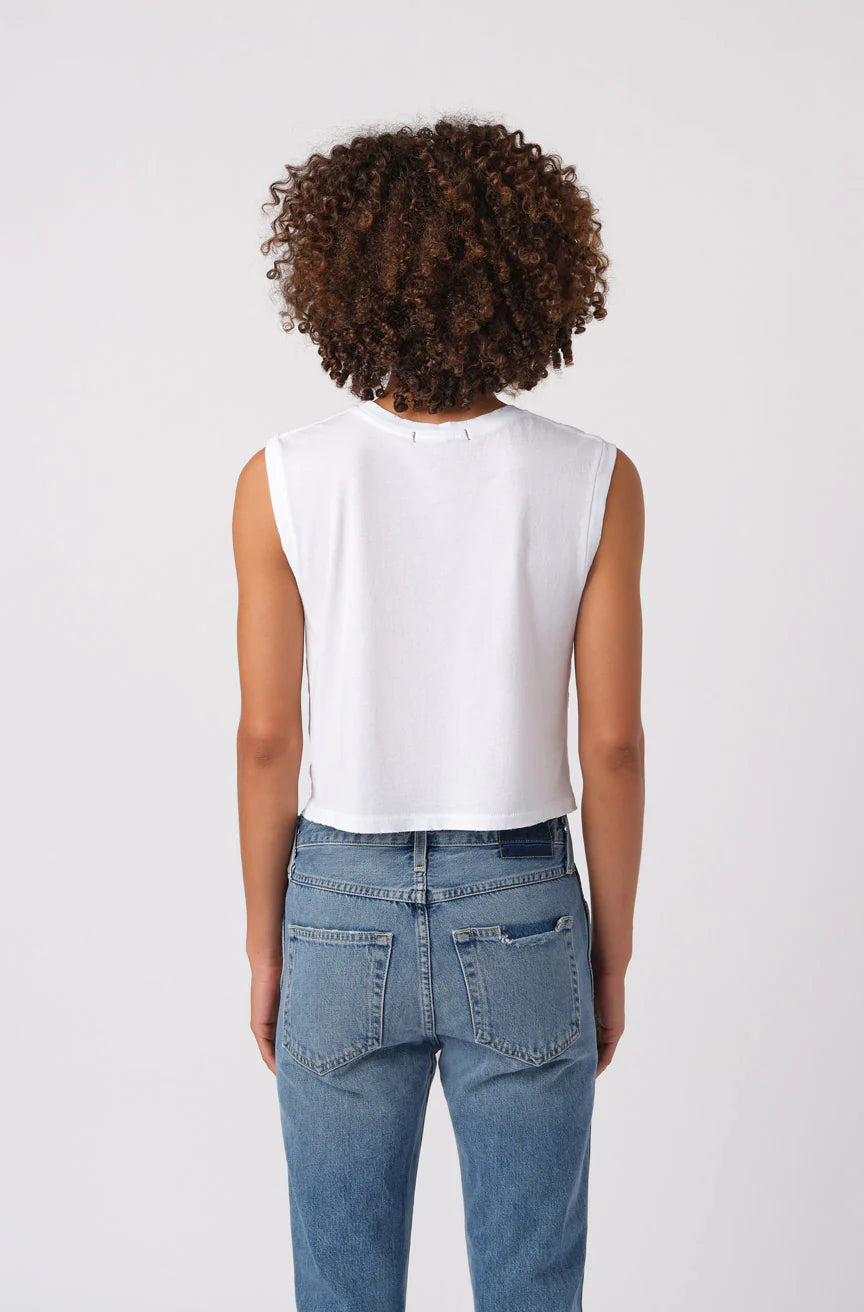 AMO Sleeveless Babe Tee in White