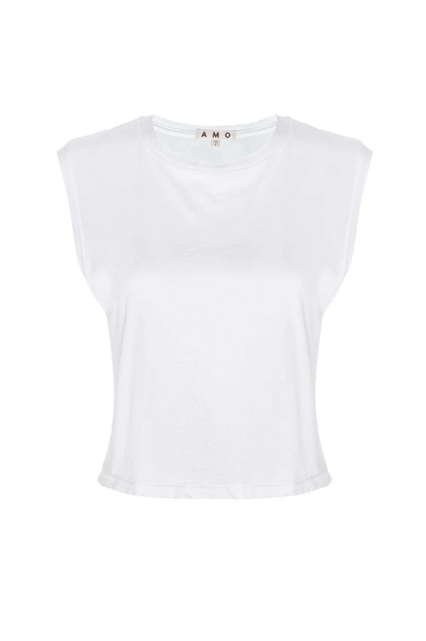 AMO Sleeveless Babe Tee in White