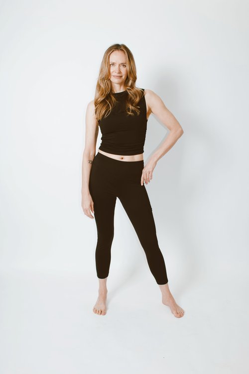 Hollie Watman Ruched Workout Top Black