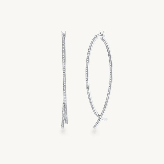 Sara Shala Cyprus Earrings in White Gold with Diamonds