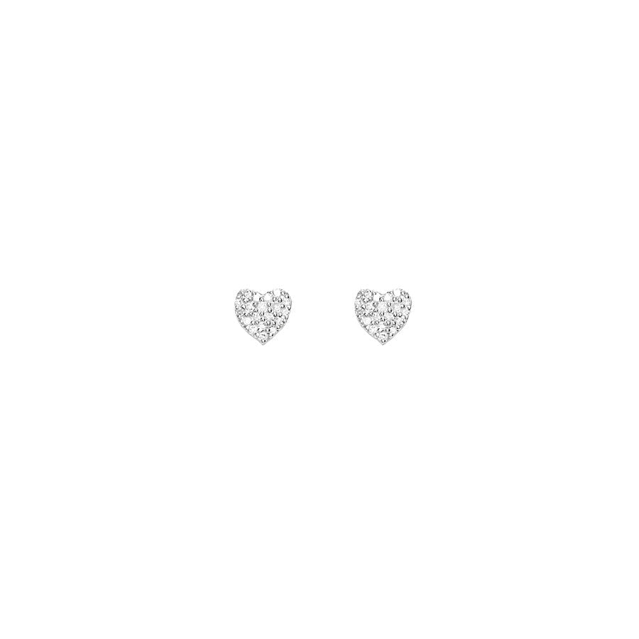La Soula Diamond Heart Earrings