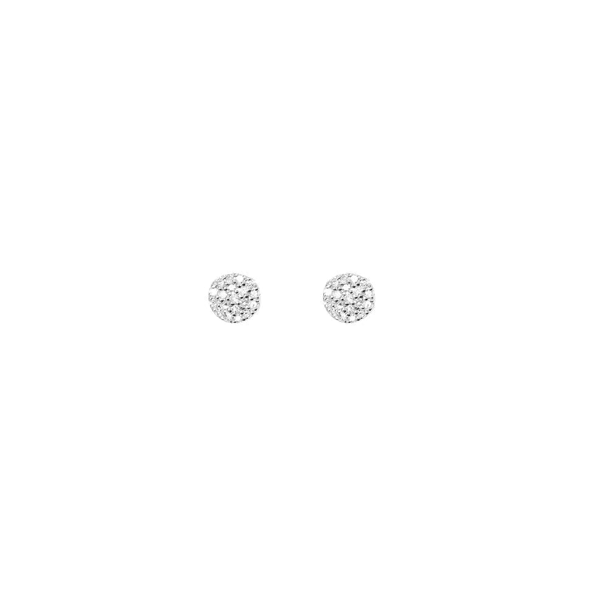 La Soula Circle Diamond Circle Earrings